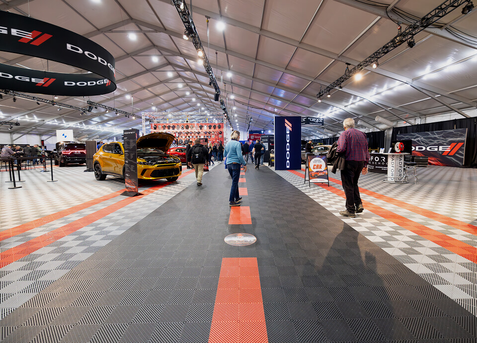 Barrett-Jackson Event Flooring with Aisle
