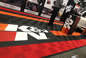 Custom event flooring for K&N Engineering